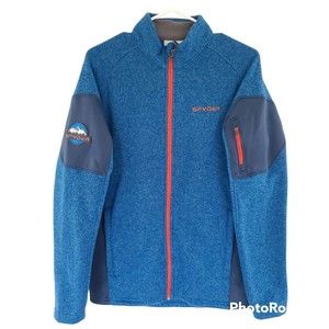 Spyder Empire Full Zip Up Sweater Jacket - Blue Orange - size S children's
